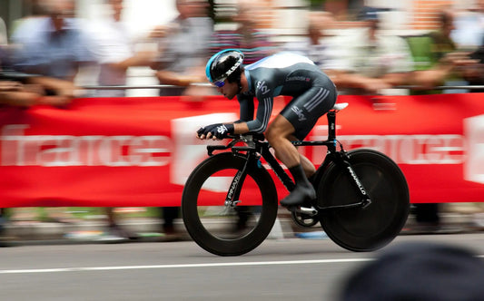 cyclist in a triathalon